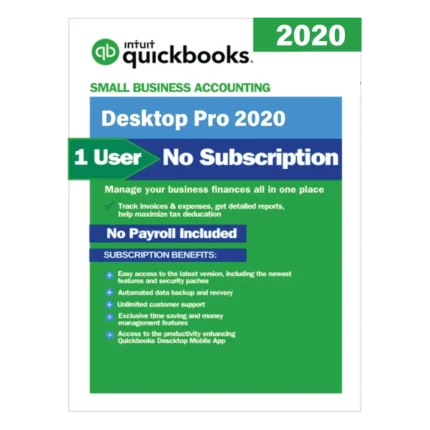 QuickBooks Desktop Pro 2020 – No Subscription